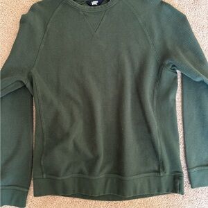 Lands' End Men's Forest Green Crewneck Sweater